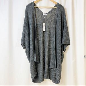 Bluivy Grey Heavy Knit Flowy Cardigan Small Medium